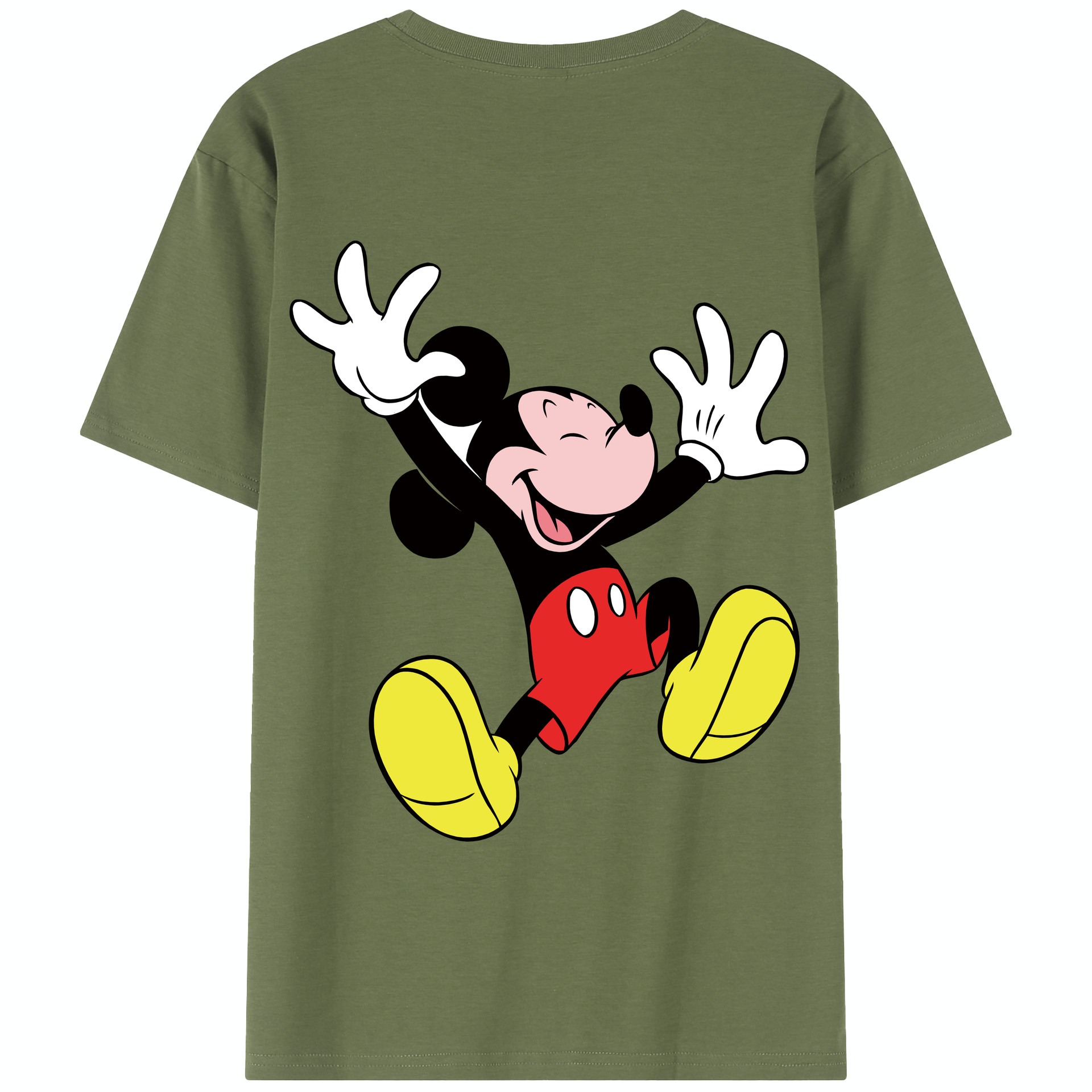 （画像用） ミッキーマウス Mickey Mouse 綿100％半袖Tシャツ（背面プリント）